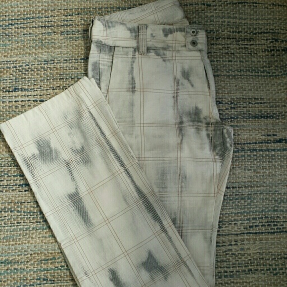 Diesel Jeans White Glen Plaid Cotton Jeans Size 32